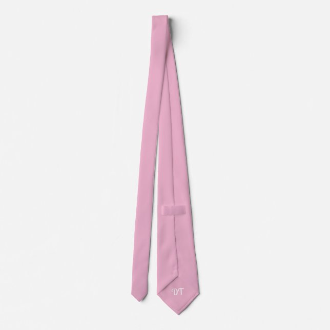 Personalised Pink Pearl Wedding Groom  Tie (Back)