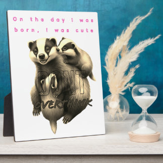 Personalised plaque with easel.
