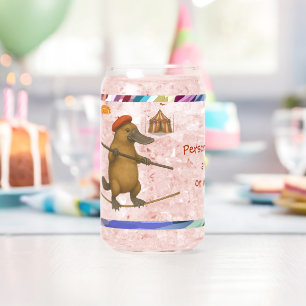 Personalised Plato platypus tightrope walker Can Glass