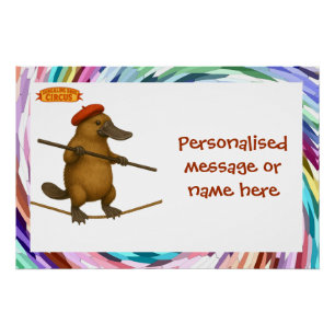 Personalised: Plato platypus tightrope walker Poster