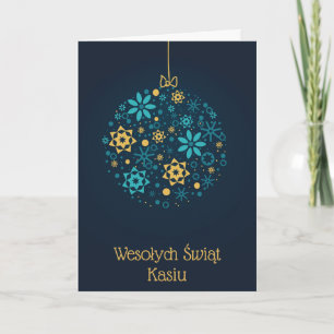 Personalised Polish Christmas Card