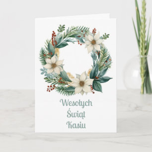 Personalised Polish Christmas Card