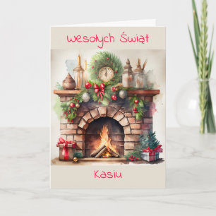 Personalised Polish Christmas Card