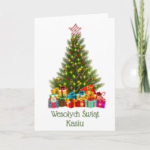 Personalised Polish Christmas Card