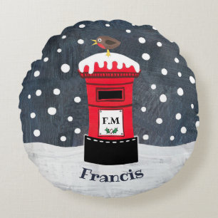 Personalised Post Box Christmas Cushion Pillow