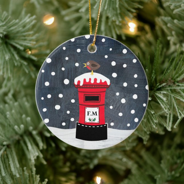 Personalised Post Box Christmas Tree Decoration (Tree)