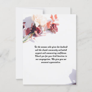 Personalised Post card for Pastor's Wife