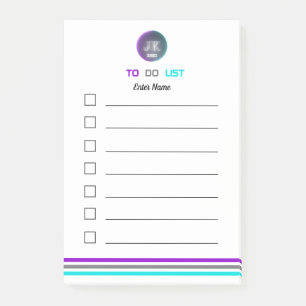 Personalised Post-it Notes To Do List 2021 JK Logo