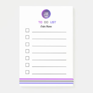 Personalised Post-it Notes To Do List 2022 JK Logo