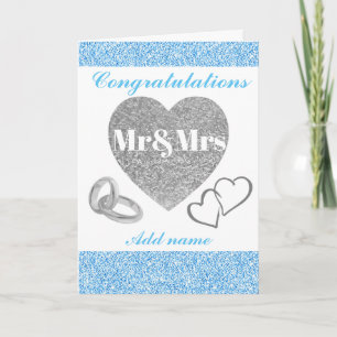 Personalised pretty congratulations mr&mrs card