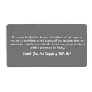 Personalised Professional Product Business Labels