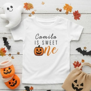Personalised Pumpkin Sweet One  1st Birthday  Baby T-Shirt