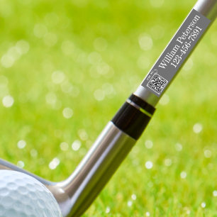 Personalised QR code Golf Club, equipment Labels
