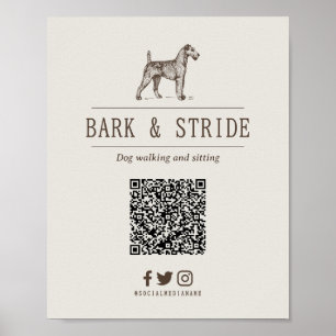 Personalised QR Code Scan to Follow Business Poster