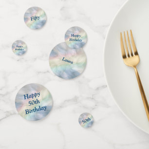 Personalised Rainbow 50th birthday Confetti