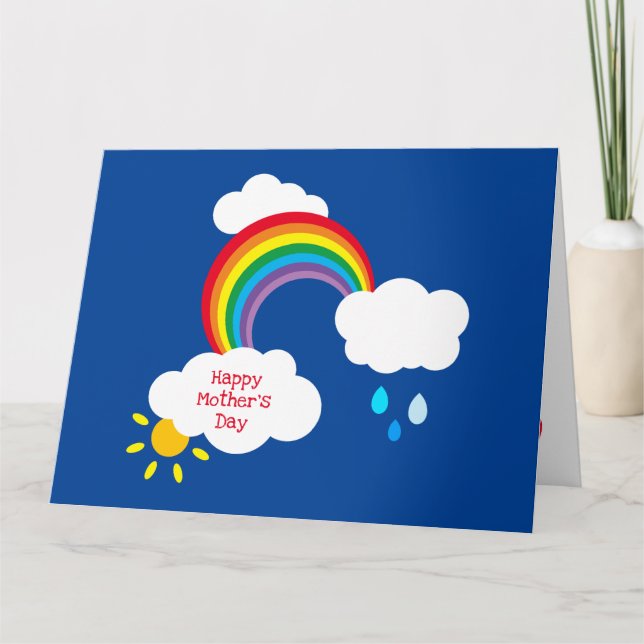 Personalised Rainbow Weather Mother's Day Card (Front)