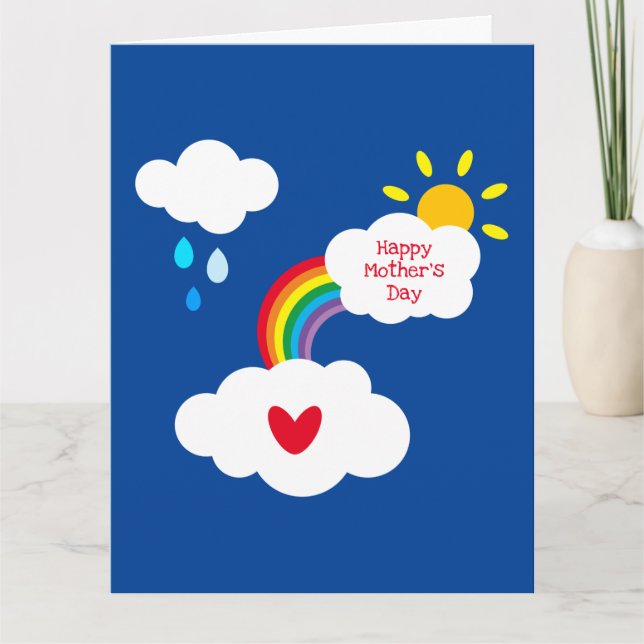 Personalised Rainbow Weather Mother's Day Card (Front)