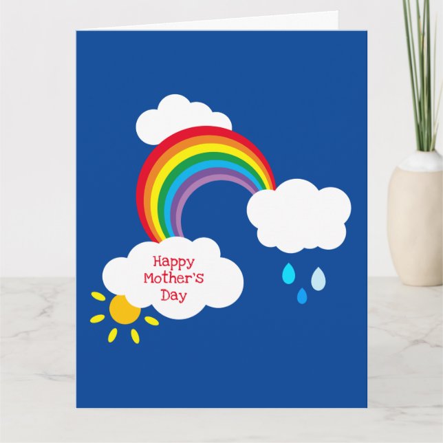 Personalised Rainbow Weather Mother's Day Card (Front)