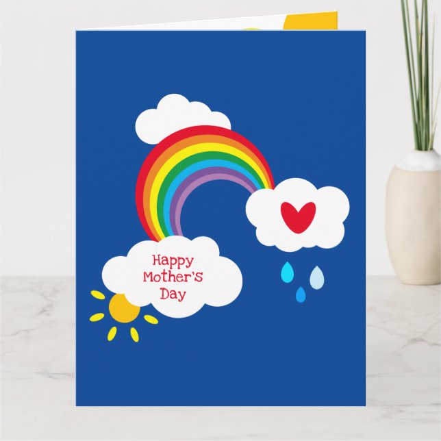Personalised Rainbow Weather Mother's Day Card (Front)