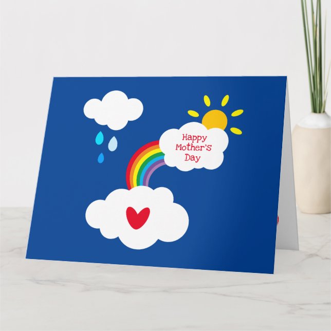 Personalised Rainbow Weather Mother's Day Card (Front)