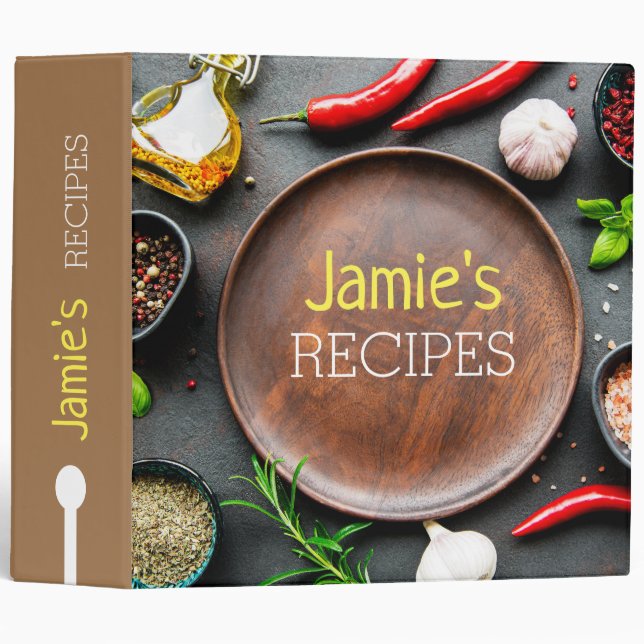 Personalised Recipe Binder (Front/Spine)