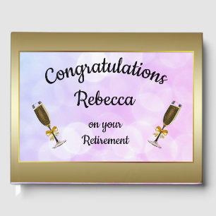 Personalised Retirement design Guest Book