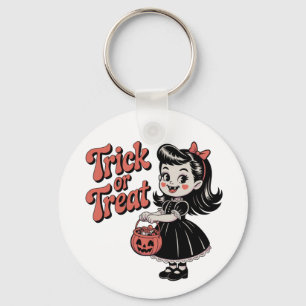 Personalised Retro Halloween Keyring Vampire