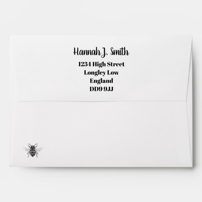 Personalised Return Envelopes - The Honeybee Jar (Back (Top Flap))