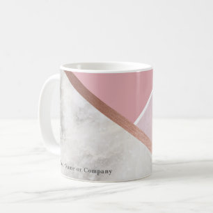 Personalised Rose Gold Copper Marble Mug