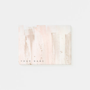 Personalised Rose Gold Splash Effect Post It Notes