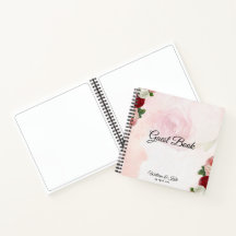 Personalised Roses Wedding Guest Book