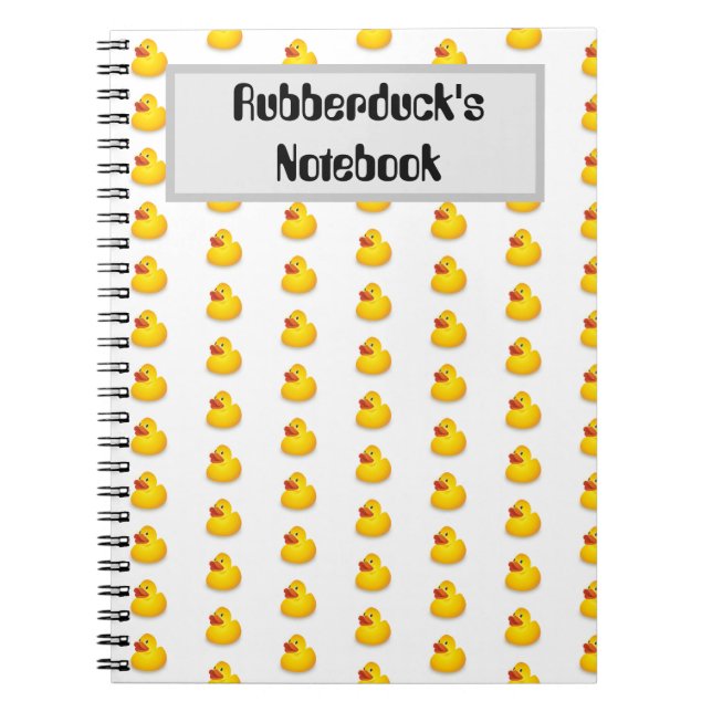Personalised Rubberduck Notebook (Front)