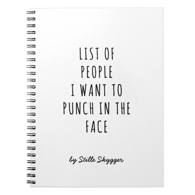 Personalised Sarcastic Notebook (Front)