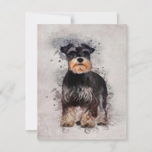 Personalised Schnauzer   dog Birthday card