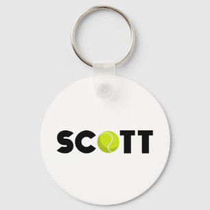 Personalised Scott Tennis Keychain