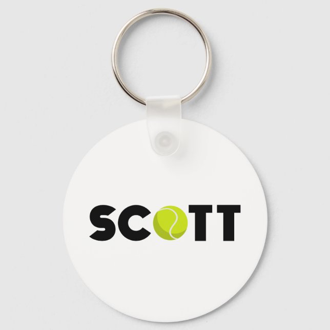 Personalised Scott Tennis Keychain (Front)