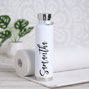 Personalised Script Your Name Party Black Water Bo Bottle