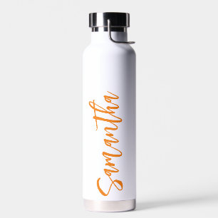 Personalised Script Your Name Party Orange Water Bottle