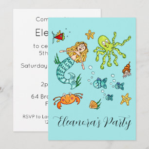 Personalised Sea Life Marine Under the Sea Invitation