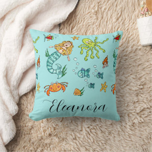 Personalised Sea Life Marine Under the Sea Throw Pillow
