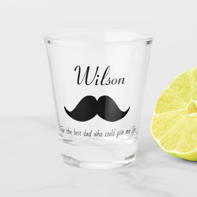 Personalised shot glass as a gift for Dad (Front)