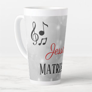 Personalised Silver Musical Matriarch Mother Latte Mug