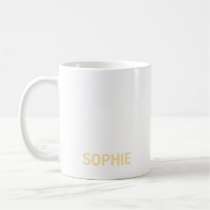 Personalised Simple Modern Minimal Monogram White  Coffee Mug