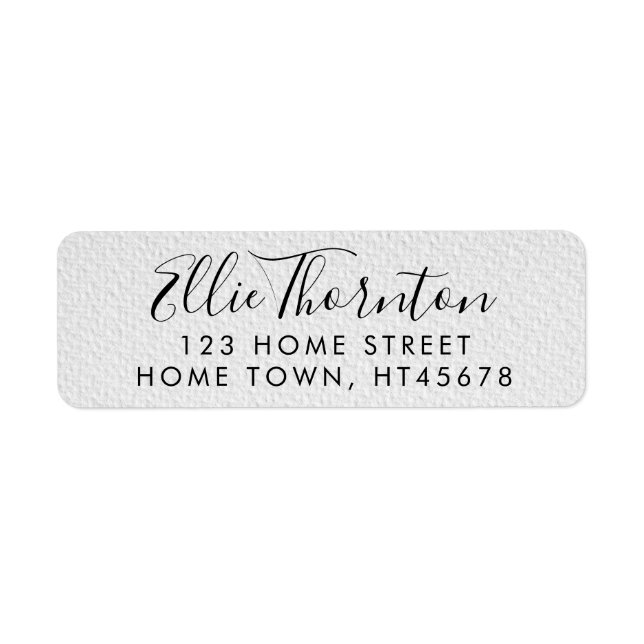 Personalised Simple Shabby Chic Return Address (Front)