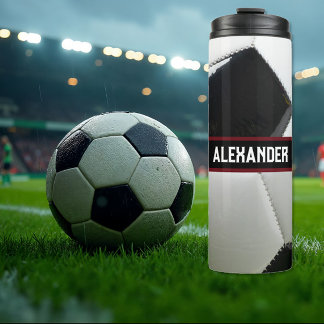 Personalised Soccer Water Bottle With Name