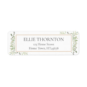 Personalised Soft Spring Leaves Return Address