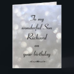 Personalised Son Birthday Card<br><div class="desc">Stylish personalised Birthday Greeting Card for Son</div>