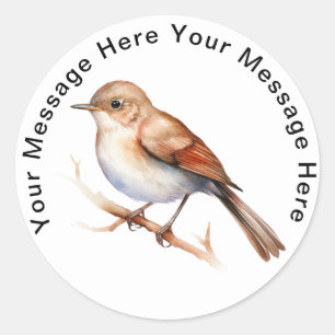 Personalised SongBird Stickers Common Nightingale 