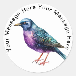 Personalised SongBird Stickers European Starling