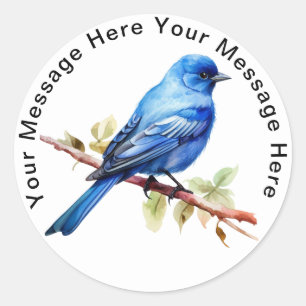 Personalised SongBird Stickers Indigo Bunting